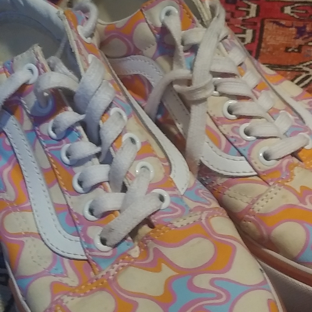 🧡💜Orange and Purple Vans - Picture 4 of 8